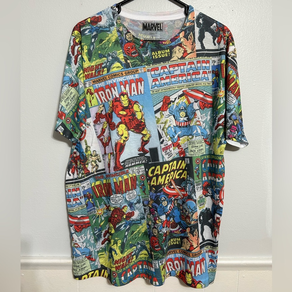 Marvel Men's Superhero Comic T-Shirt - Multicolor